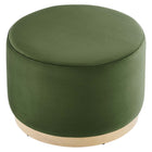 Modway Tilden Large 23" Round Performance Velvet Upholstered Ottoman