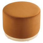 Modway Tilden Large 23" Round Performance Velvet Upholstered Ottoman