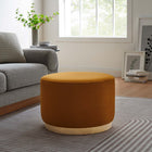 Modway Tilden Large 23" Round Performance Velvet Upholstered Ottoman
