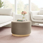 Modway Tilden Large 23" Round Performance Velvet Upholstered Ottoman