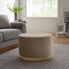 Modway Tilden Large 23" Round Performance Velvet Upholstered Ottoman
