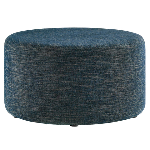 Modway Callum Large 29" Round Woven Heathered Fabric Upholstered Ottoman  