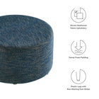 Modway Callum Large 29" Round Woven Heathered Fabric Upholstered Ottoman