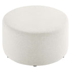 Modway Callum Large 29" Round Woven Heathered Fabric Upholstered Ottoman