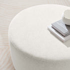 Modway Callum Large 29" Round Woven Heathered Fabric Upholstered Ottoman