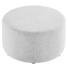 Modway Callum Large 29" Round Woven Heathered Fabric Upholstered Ottoman