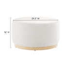 Modway Tilden Large 29" Round Performance Velvet Upholstered Ottoman
