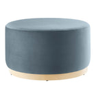 Modway Tilden Large 29" Round Performance Velvet Upholstered Ottoman  