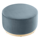 Modway Tilden Large 29" Round Performance Velvet Upholstered Ottoman