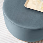 Modway Tilden Large 29" Round Performance Velvet Upholstered Ottoman