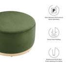Modway Tilden Large 29" Round Performance Velvet Upholstered Ottoman