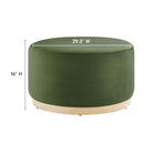 Modway Tilden Large 29" Round Performance Velvet Upholstered Ottoman