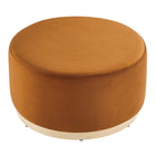 Modway Tilden Large 29" Round Performance Velvet Upholstered Ottoman