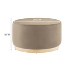 Modway Tilden Large 29" Round Performance Velvet Upholstered Ottoman