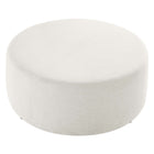 Modway Callum Large 38" Round Woven Heathered Fabric Upholstered Ottoman