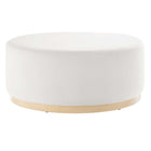 Modway Tilden Large 38" Round Performance Velvet Upholstered Ottoman  