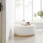 Modway Tilden Large 38" Round Performance Velvet Upholstered Ottoman