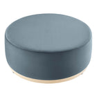 Modway Tilden Large 38" Round Performance Velvet Upholstered Ottoman