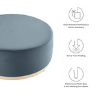 Modway Tilden Large 38" Round Performance Velvet Upholstered Ottoman