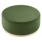 Modway Tilden Large 38" Round Performance Velvet Upholstered Ottoman