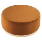 Modway Tilden Large 38" Round Performance Velvet Upholstered Ottoman