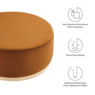 Modway Tilden Large 38" Round Performance Velvet Upholstered Ottoman