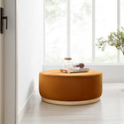 Modway Tilden Large 38" Round Performance Velvet Upholstered Ottoman