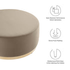 Modway Tilden Large 38" Round Performance Velvet Upholstered Ottoman