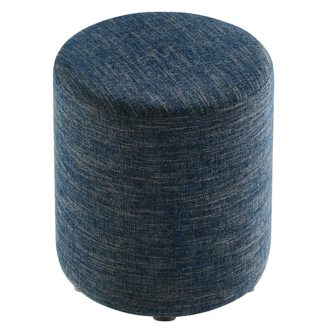 Modway Callum 16" Round Woven Heathered Fabric Upholstered Ottoman  
