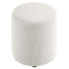 Modway Callum 16" Round Woven Heathered Fabric Upholstered Ottoman