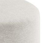 Modway Callum 16" Round Woven Heathered Fabric Upholstered Ottoman