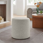 Modway Callum 16" Round Woven Heathered Fabric Upholstered Ottoman