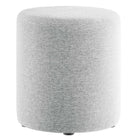 Modway Callum 16" Round Woven Heathered Fabric Upholstered Ottoman  