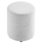 Modway Callum 16" Round Woven Heathered Fabric Upholstered Ottoman