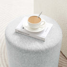 Modway Callum 16" Round Woven Heathered Fabric Upholstered Ottoman