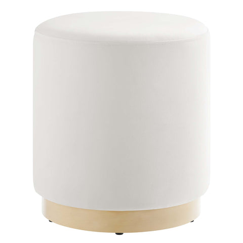 Modway Tilden 16" Round Performance Velvet Upholstered Ottoman  