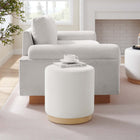 Modway Tilden 16" Round Performance Velvet Upholstered Ottoman