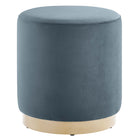 Modway Tilden 16" Round Performance Velvet Upholstered Ottoman  