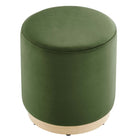 Modway Tilden 16" Round Performance Velvet Upholstered Ottoman