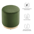Modway Tilden 16" Round Performance Velvet Upholstered Ottoman