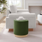 Modway Tilden 16" Round Performance Velvet Upholstered Ottoman