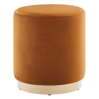 Modway Tilden 16" Round Performance Velvet Upholstered Ottoman  