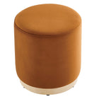 Modway Tilden 16" Round Performance Velvet Upholstered Ottoman