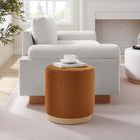 Modway Tilden 16" Round Performance Velvet Upholstered Ottoman