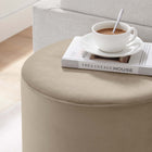 Modway Tilden 16" Round Performance Velvet Upholstered Ottoman