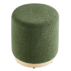 Modway Tilden 16" Round Sherpa Upholstered Ottoman