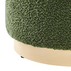 Modway Tilden 16" Round Sherpa Upholstered Ottoman