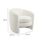 Modway Affinity Upholstered Boucle Fabric Curved Back Armchair