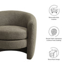 Modway Affinity Upholstered Boucle Fabric Curved Back Armchair