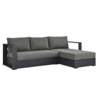 Modway Tahoe 2-Piece Outdoor Patio Powder-Coated Aluminum Right-Facing Chaise Sectional Sofa Set  